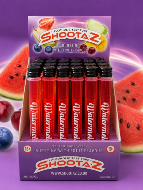Watermelon alcoholic test tubes box of 36